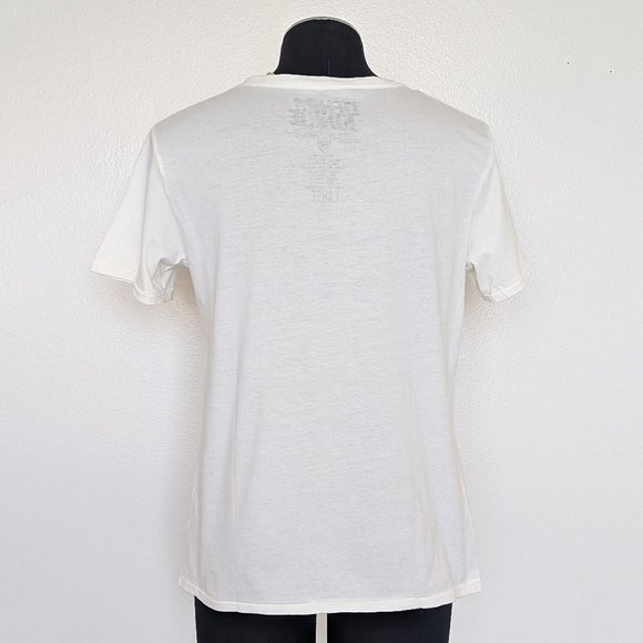 NWT Denim Junkie White Red Graphic Print Cotton T-Shirt - Picture 4 of 6
